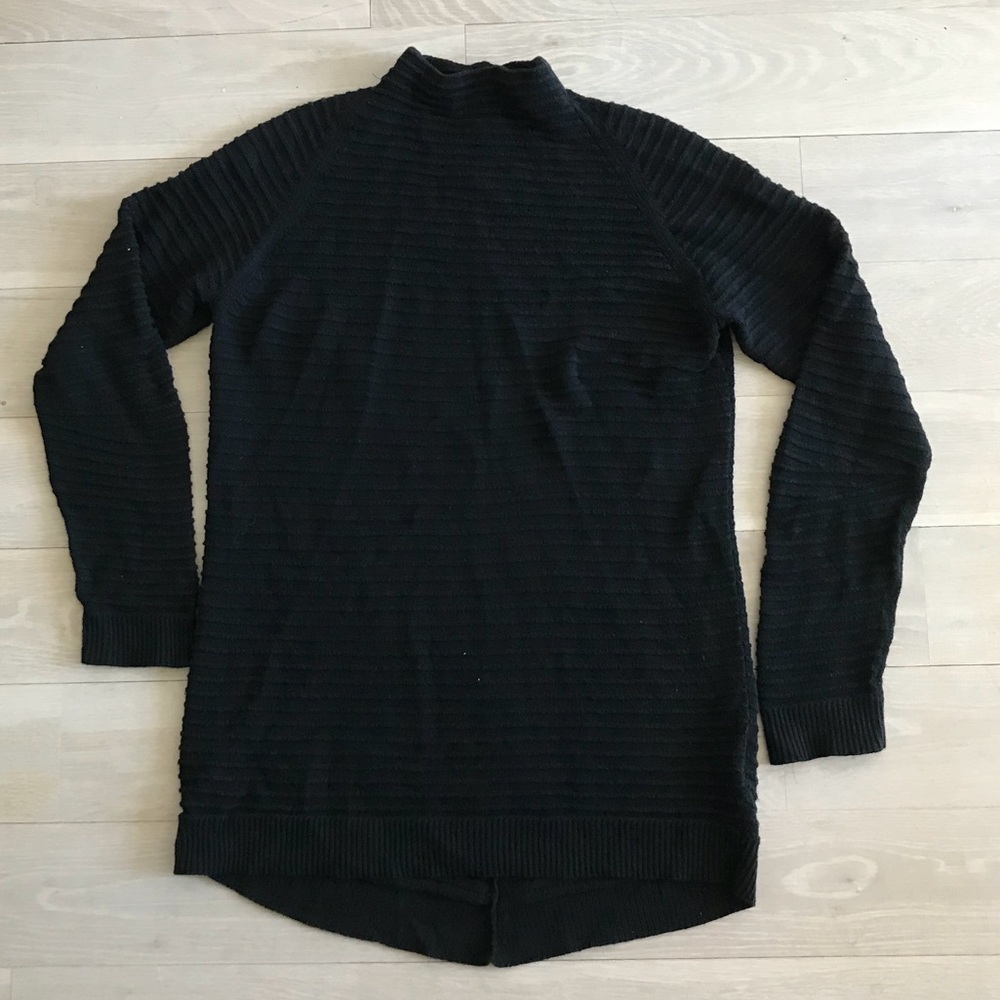 HELMUT Lang cage rib mock neck wool sweater Sz S